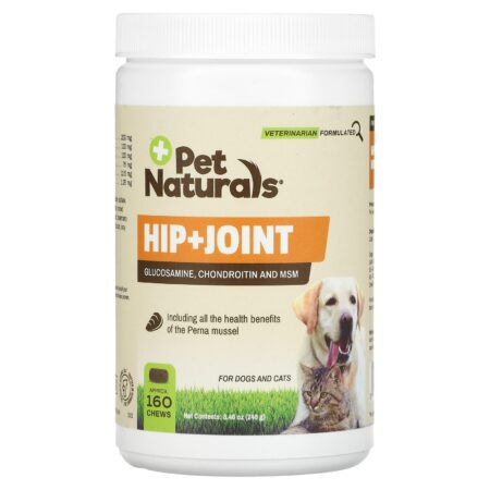 Pet Naturals of Vermont, Hip + Joint, For Dogs and Cats, 160 Chews, 8.46 oz (240 g)