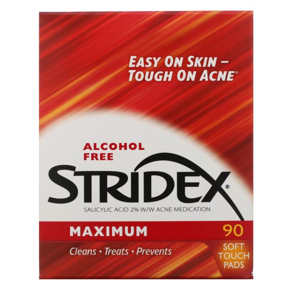 Stridex, Single-Step Acne Control, Maximum, Alcohol Free, 90 Soft Touch Pads - Image 2