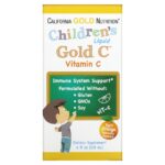 California Gold Nutrition, Children\’s Liquid Vitamin C, Orange Flavor, 4 fl oz (118 ml)