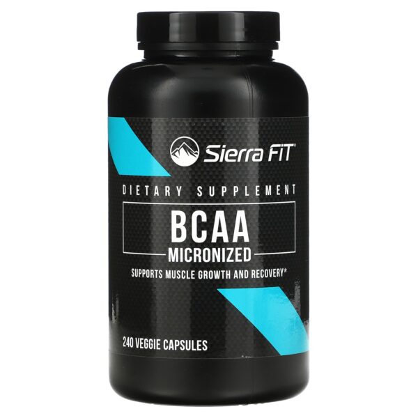 Sierra Fit, Micronized BCAA, Branched Chain Amino Acids, 500 mg, 240 Veggie Capsules