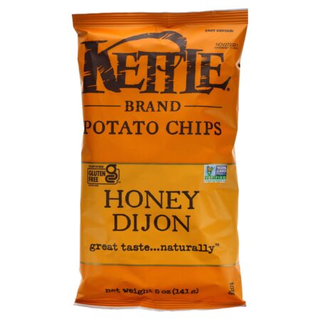 Kettle Foods, Potato Chips, Honey Dijon, 5 oz (141 g)