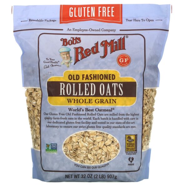 Bob\'s Red Mill, Old Fashioned Rolled Oats, Whole Grain, Gluten Free, 32 oz (907 g)