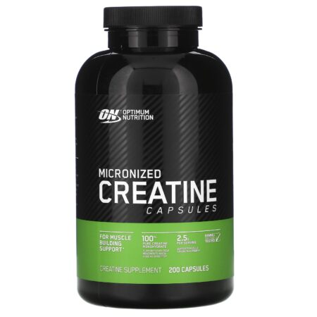 Optimum Nutrition, Micronized Creatine Capsules, 2.5 g, 200 Capsules