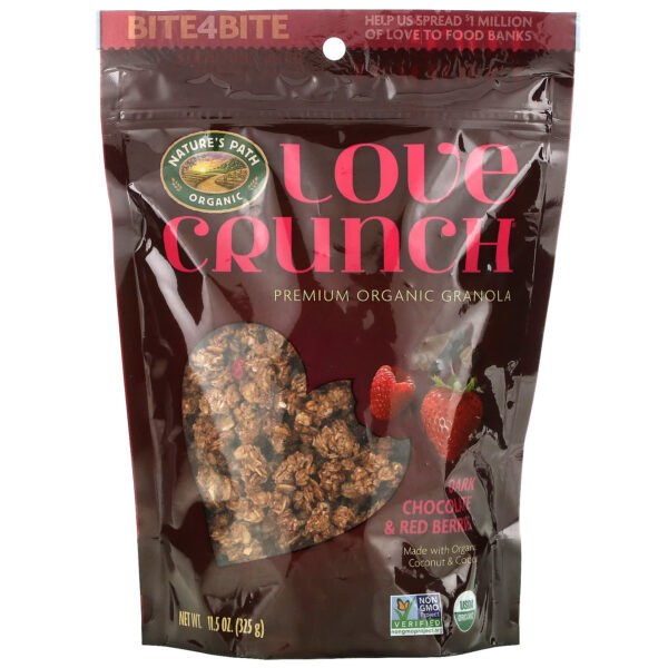 Nature\'s Path, Love Crunch, Premium Organic Granola, Dark Chocolate & Red Berries, 11.5 oz (325 g)