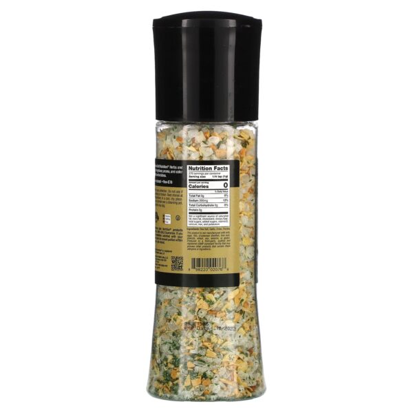 California Gold Nutrition, FOODS - Garlic Sea Salt Grinder, 9.52 oz (270 g) - Image 2