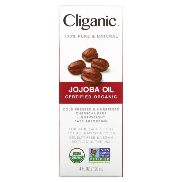 Cliganic, 100% Pure & Natural, Jojoba Oil, 4 fl oz (120 ml) - Image 2