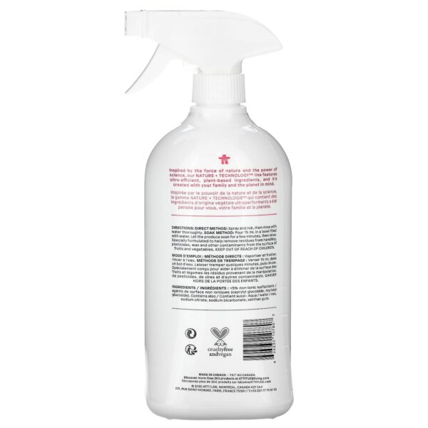 ATTITUDE, Fruit & Vegetable Wash, Unscented, 27.1 fl oz (800 ml) - Image 2