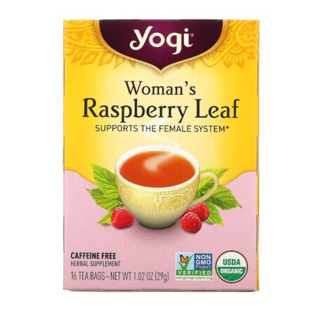 Yogi Tea, Woman\'s Raspberry Leaf, Caffeine Free, 16 Tea Bags, 1.02 oz (29 g)