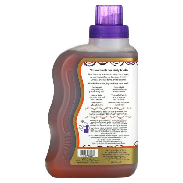 ZUM, Laundry Soap, Frankincense-Patchouli, 32 fl oz (0.94 l) - Image 2