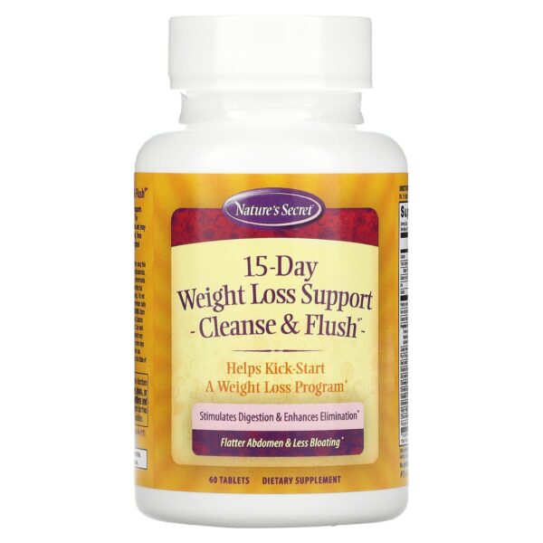 Nature\'s Secret, 15-Day Weight Loss Support, Cleanse & Flush, 60 Tablets - Image 3