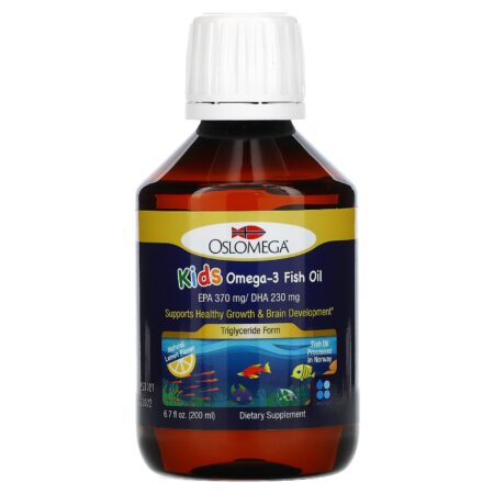 Oslomega, Norwegian Kids Omega-3 Fish Oil, Natural Lemon Flavor, 6.7 fl oz (200 ml)