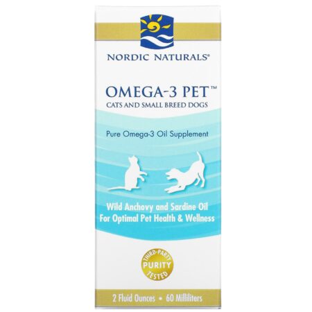 Nordic Naturals, Omega-3 Pet, Cats and Small Breed Dogs, 2 fl oz (60 ml)