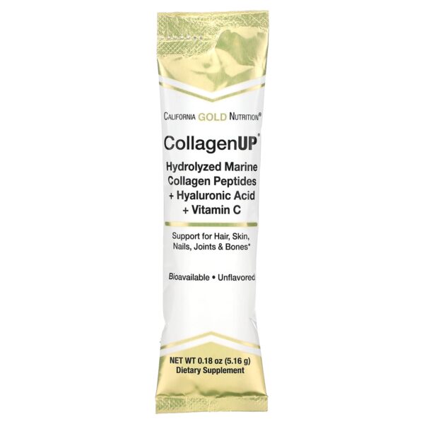 California Gold Nutrition, CollagenUp, Unflavored, 30 Packets, 0.18 oz (5.15 g) Each - Image 3