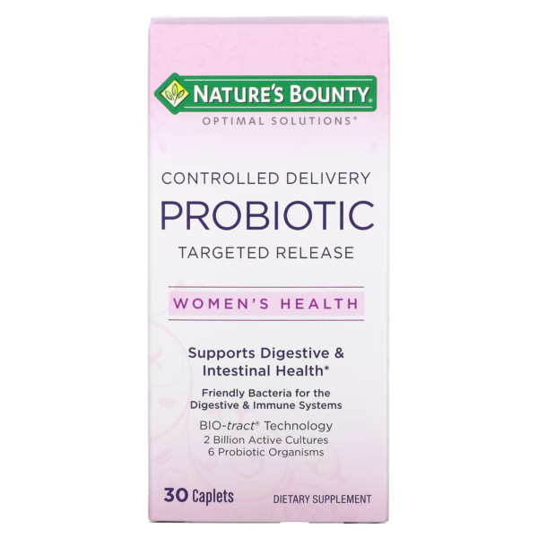 Nature's Bounty, Optimal Solutions, Women's Health, Controlled Delivery Probiotic, 30 Caplets