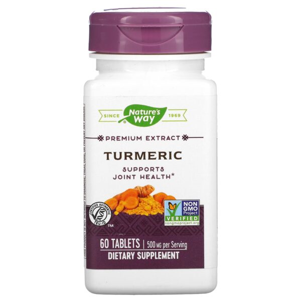 Nature's Method, Premium Extract, Turmeric, 500 mg, 60 Tablets