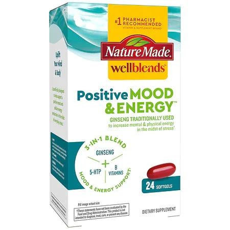 Nature Made® WellBlends™ Positive Mood & Energy™ Softgel Capsules