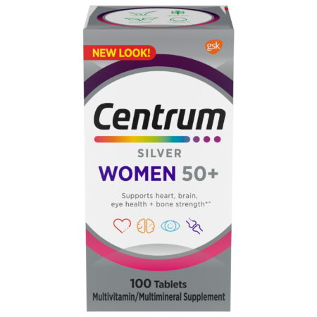 Centrum Silver Multivitamin for Women 50 Plus, Multimineral Supplement, Supports Memory and Cognition In Older Grownups, 100 Ct