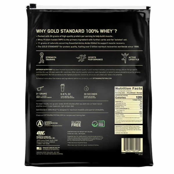 Optimum Nutrition Gold Standard 100% Whey Protein, 80 Servings: The Ultimate Protein Supplement for Optimal Fitness Results - Image 2