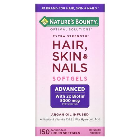 Nature’s Bounty, Optimum Solutions, Additional Strength Hair, Skin & & Nails, 150 Quick Release Liquid Softgels