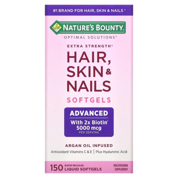 Nature's Bounty, Optimum Solutions, Additional Strength Hair, Skin & & Nails, 150 Quick Release Liquid Softgels