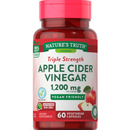 Apple Cider Vinegar Capsules 1200mg | 60 Veggie Pills  | Extra Strength | Vegan, Vegetarian, Non-GMO, Gluten Free |  by Nature’s Truth