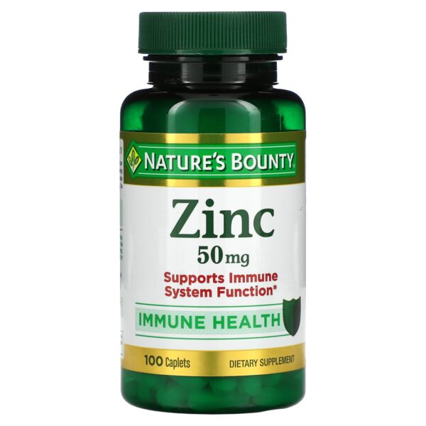 Nature's Bounty, Zinc, 50 mg, 100 Caplets