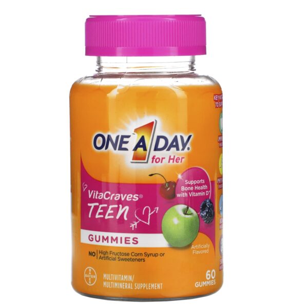 One-A-Day, For Her, VitaCraves, Teenager, 60 Gummies