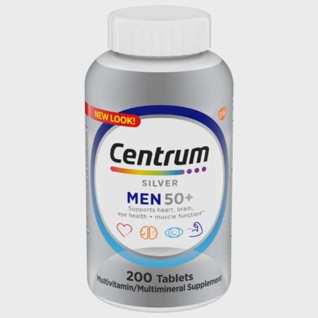 Centrum Silver Multivitamins for Men Over 50, Multimineral Supplement, Supports Memory and Cognition In Older Grownups, 200 Ct