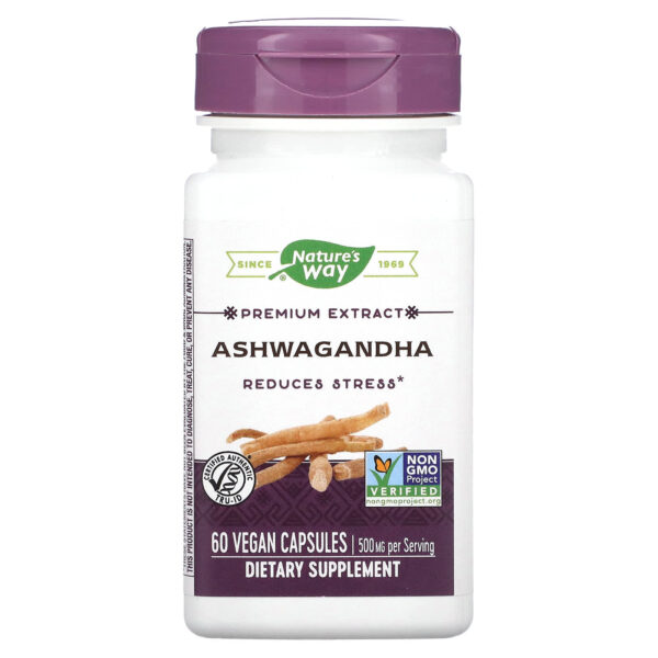 Nature's Method, Ashwagandha, Premium Extract, 500 mg, 60 Vegan Capsules