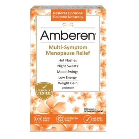 Amberen Multi-Symptom Menopause Relief, 100% Drug & Estrogen Free, 60 ct