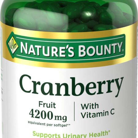 Nature’s Bounty Cranberry With Vitamin C, Softgels, 4200 Mg, 250 Ct