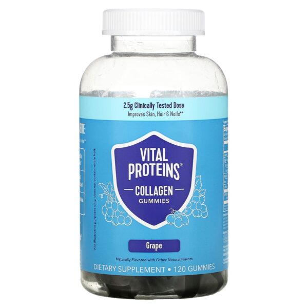 Vital Proteins, Collagen Gummies, Grape, 120 Gummies