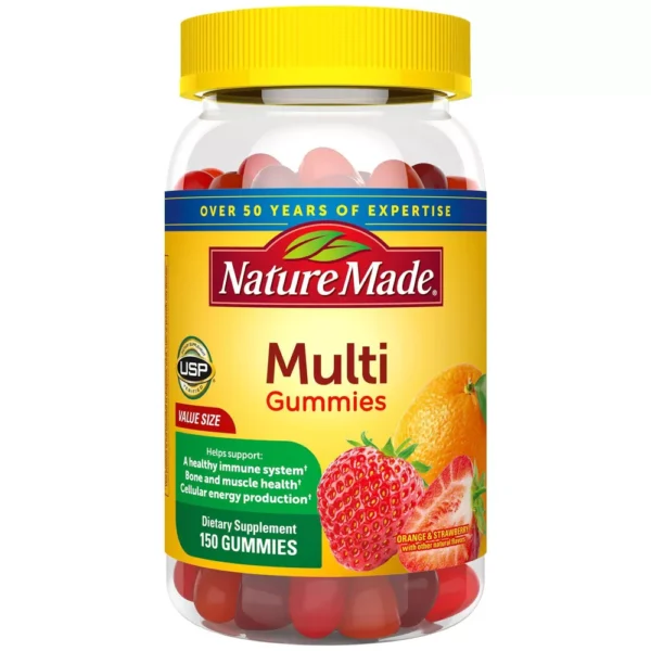 Nature Made® Orange Cherry and Mixed Berry Adult Multi-Vitamin Gummies, 150 ct