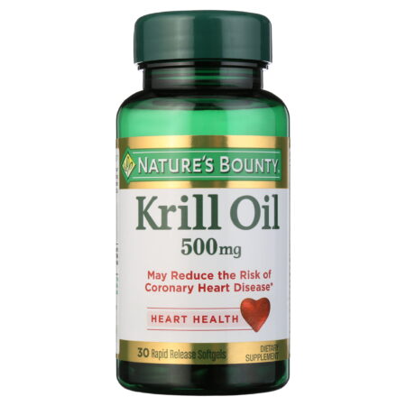 Nature’s Bounty Krill Oil Softgels, 500 Mg, 30 Ct