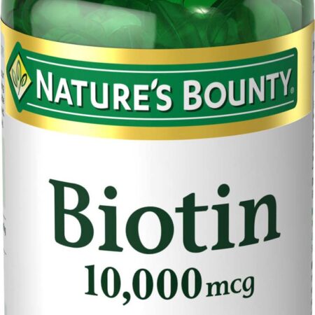 Nature’s Bounty Biotin Softgels, 10,000 mcg, 120 Ct