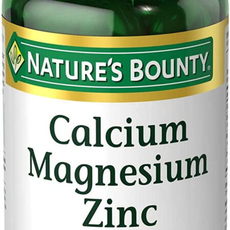 Nature’s Bounty Calcium Magnesium Zinc Caplets, 100 ea (Pack of 3)