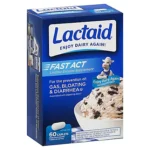 Lactaid Fast Act Lactase Enzyme Supplement Caplets 60 Count