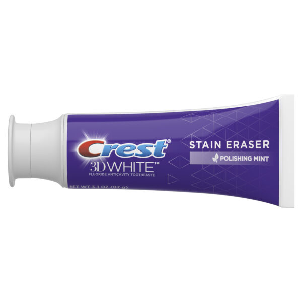 Crest 3D White Polishing Mint Stain Eraser Fluoride Anticavity Toothpaste - Image 3