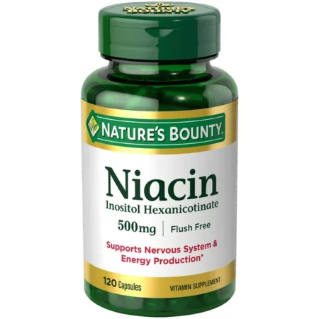 Nature’s Bounty Flush Free Niacin Capsules 500mg